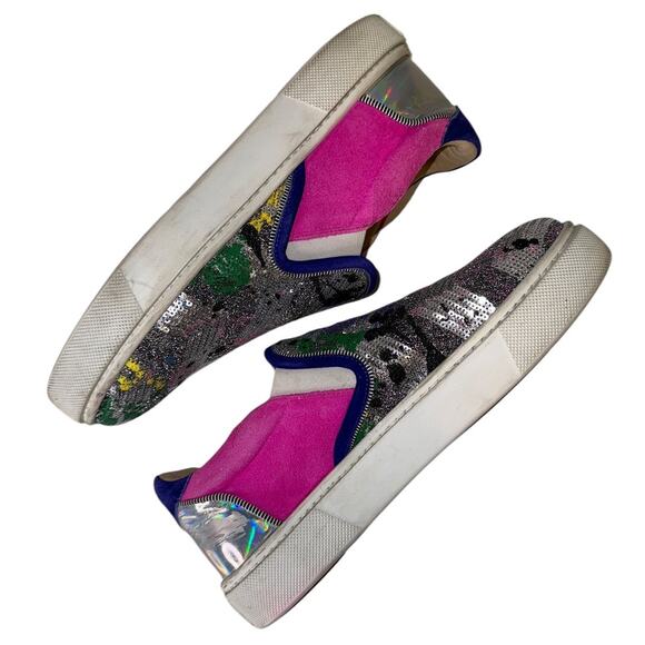 Christian Louboutin Masteral Tissima Suede Multicolor Fashion Sneaker Size 40.5 - Picture 6 of 16